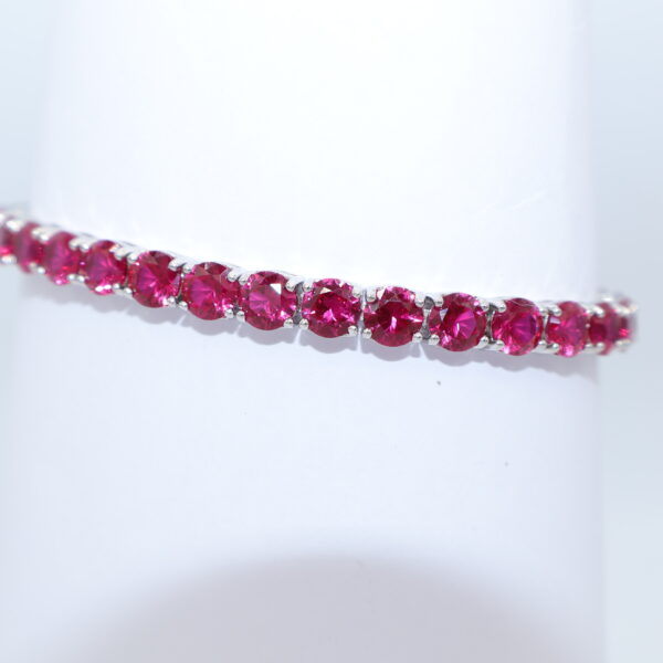 925 Silver Red Ruby Tennis Bracelet